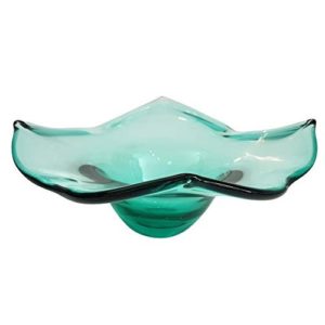 Glasschale Durchmesser 14 cm Höhe 5 cm transparent grün Serie Sandro