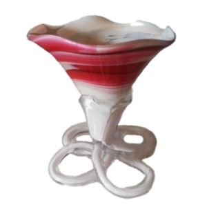 Kerzenständer rosa bunt für Kugelkerzen Höhe 12 cm mundgeblasen Rosaria