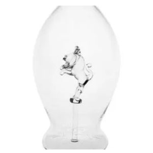 Glas Karaffe mit Sternzeichen Horoskop Stier in Innerem Höhe 30 cm Inhalt 0,5 Liter mundgeblasen Klarglas