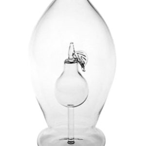 Glas Karaffe mit klare Birne in Innerem Inhalt 0,5 Liter Höhe 30 cm mundgeblasen Klarglas