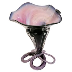 Kerzenständer schwarz rose für Kugelkerzen Höhe 12 cm mundgeblasen