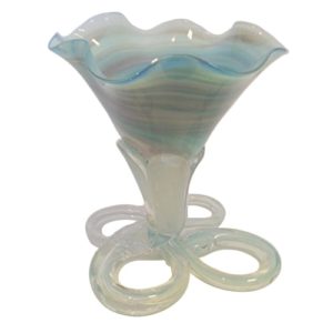 Kerzenständer türkis bunt für Kugelkerzen Höhe 12 cm mundgeblasen Serie Ocean