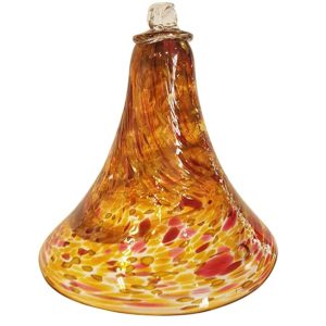 Glocke zum hängen Höhe ca. 10 cm mundgeblasen gelb orange