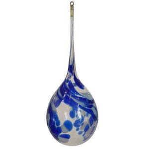 Blauer Glas Tropfen bunt zum hängen Länge  15-20 cm mundgeblasen blau