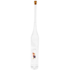 Flasche Karaffe & Korken mit  bunter Hexe Höhe ca. 34 cm Füllmenge 0,2 Liter