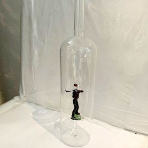 XXL Flasche  Karaffe & Korken mit buntem Golfspieler Höhe ca. 46 cm Füllmenge 2 Liter zum befüllen