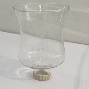 Kerzenhalter für Teelichte zum stecken Höhe 7 cm Durchmesser oben 8,5 cm mit Glas Sockel zum stecken Ø 1,8 cm