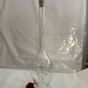 Mundgeblasene Klar  Glas Karaffe mit Innenleben Geschenkeflasche mit klarem Wasser Brunnen in Innerem Inhalt 0,5 Liter Höhe 30 cm